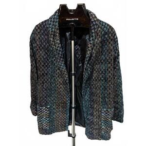 Dahlia Poports Handwoven Multicolor Jacket Small